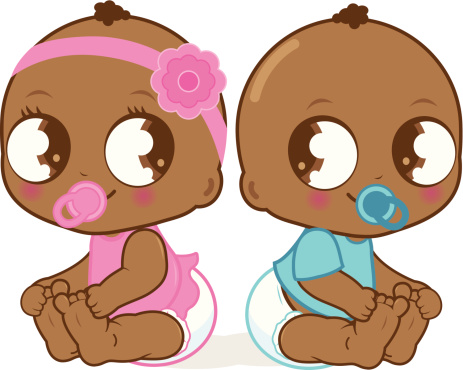 Boy and girl baby clipart gif