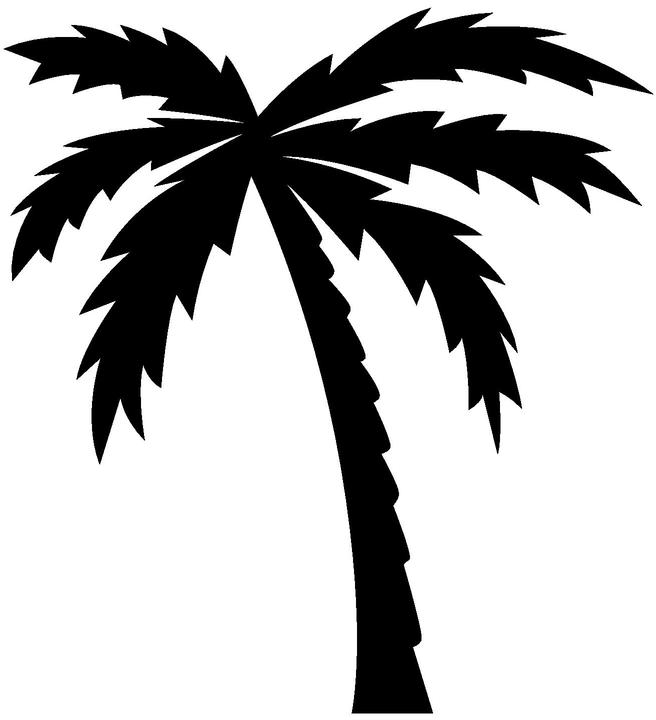 Black palm tree clipart