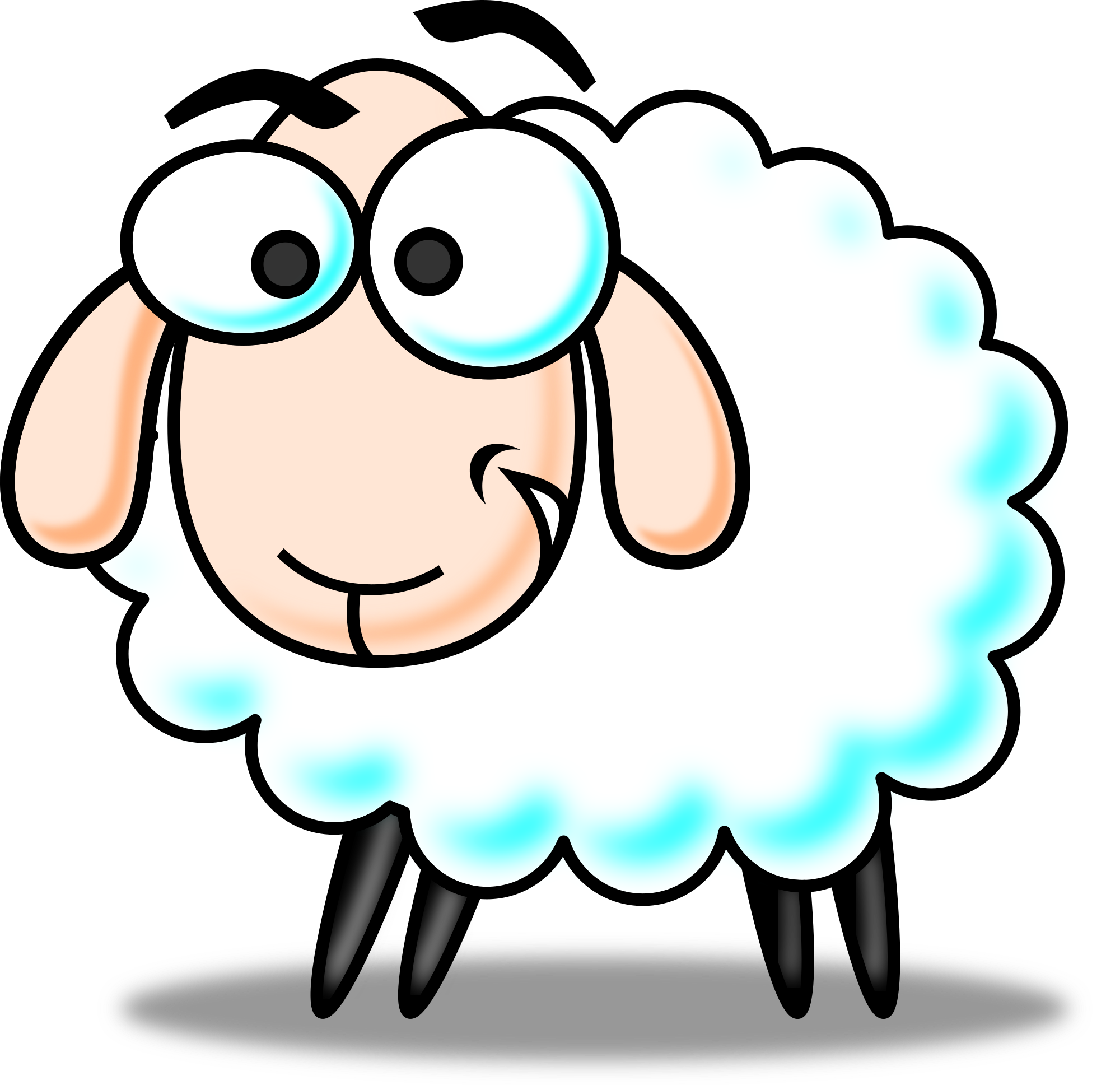 Free colored funny cartoon sheep clipart clipart and vector image ...