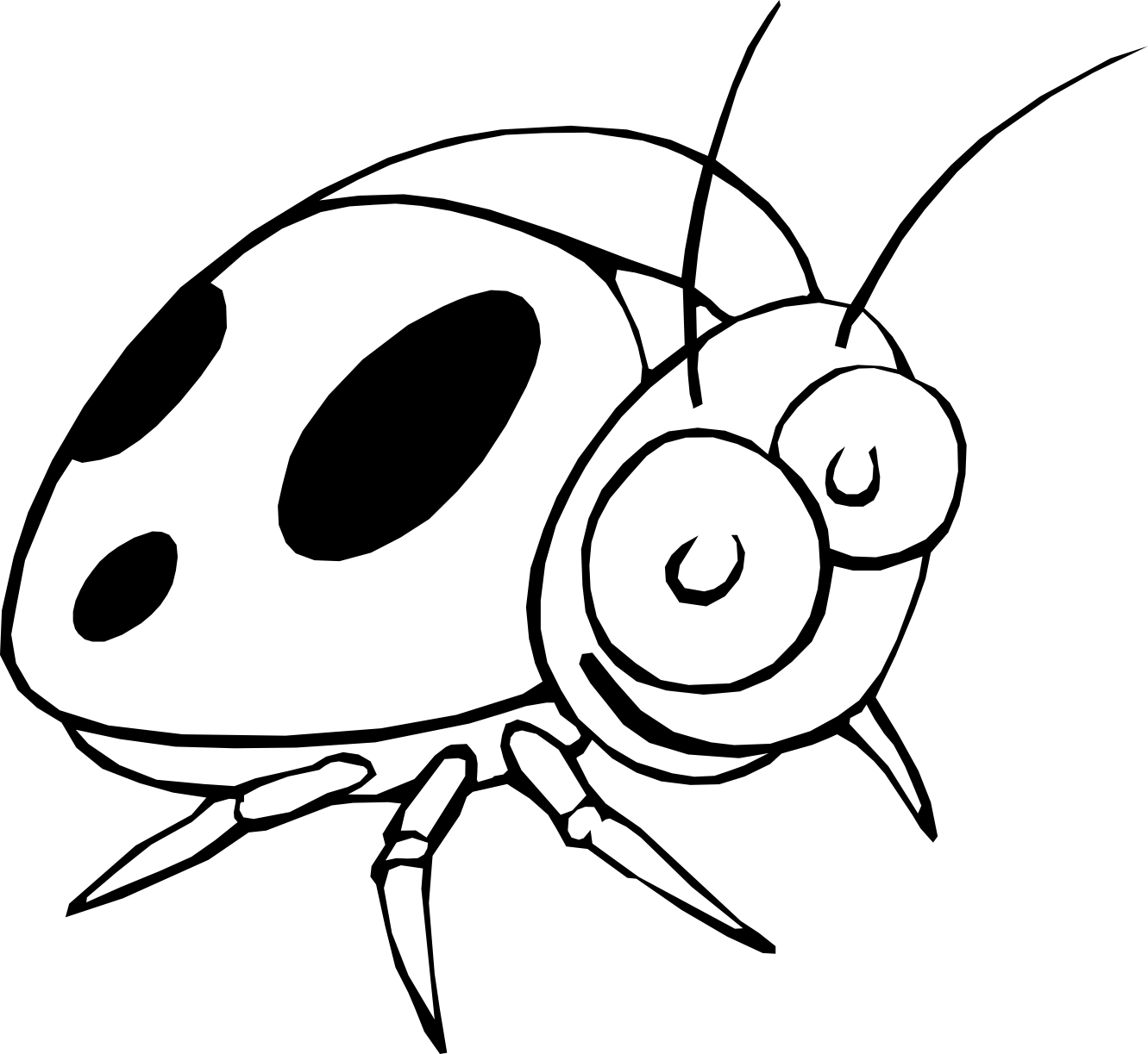 Ladybug Clipart Black And White - Free Clipart Images