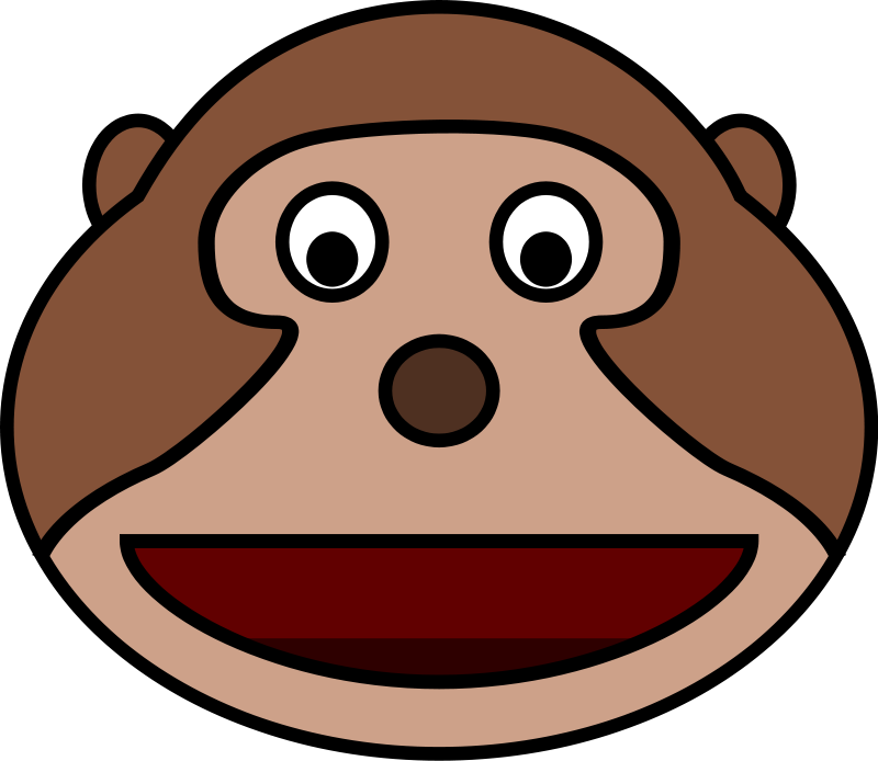 Monkey head Free Vector