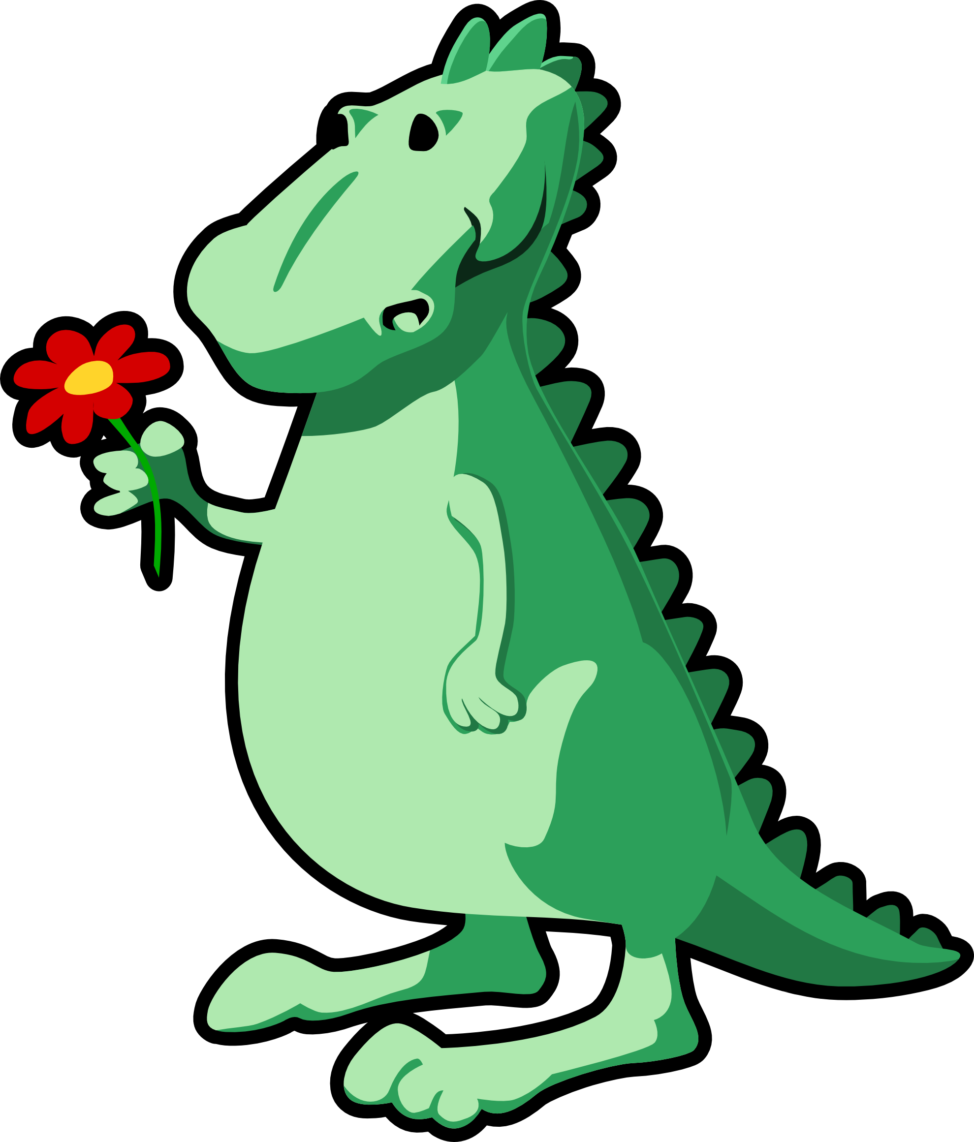 clipartist.net Â» Clip Art Â» dragon with flower christmas xmas ...