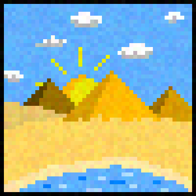 piq - pixel art | "Desert Sands" [100x100 pixel] by MrBrowns