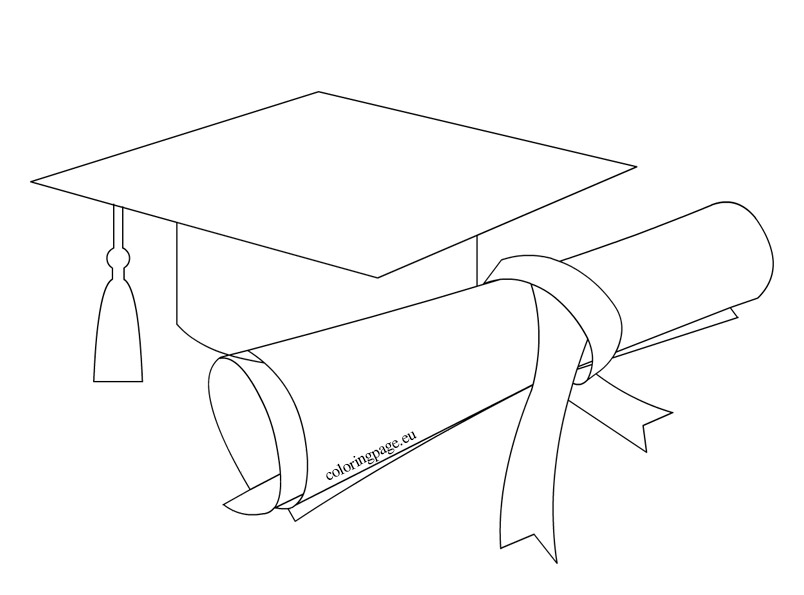 Cap and Gown | Coloring Page