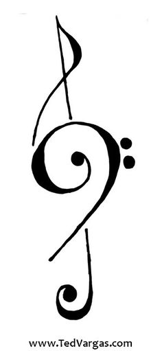 Treble clef, Tattoo designs and Heart