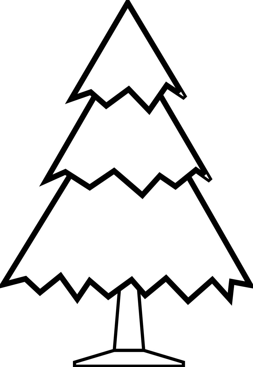 Xmas Christmas Tree 57 Black White Line Art Coloring Book ...