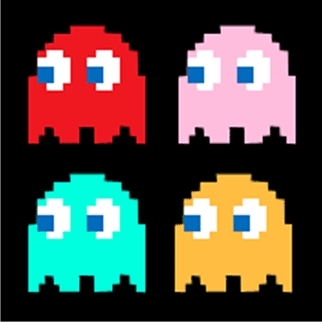 pacman and ghosts