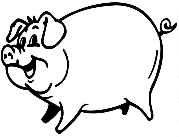 Coloring clipart pig