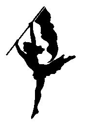 Marching band color guard clipart