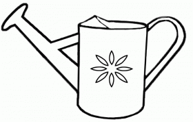 Printable Watering Can Summer Coloring Pages - AZ Coloring Pages