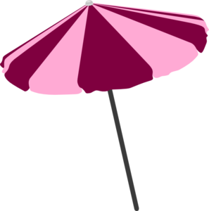 Beach umbrella clipart vector