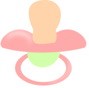 Pink Pacifier Clip Art - vector clip art online ...