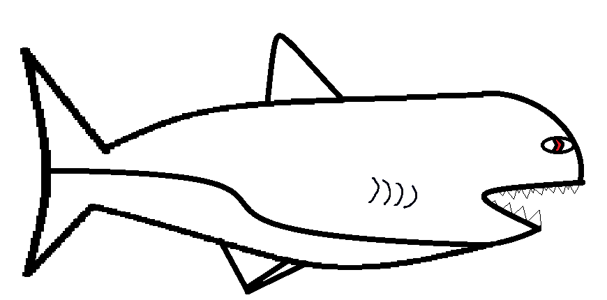Shark Drawing Template - ClipArt Best