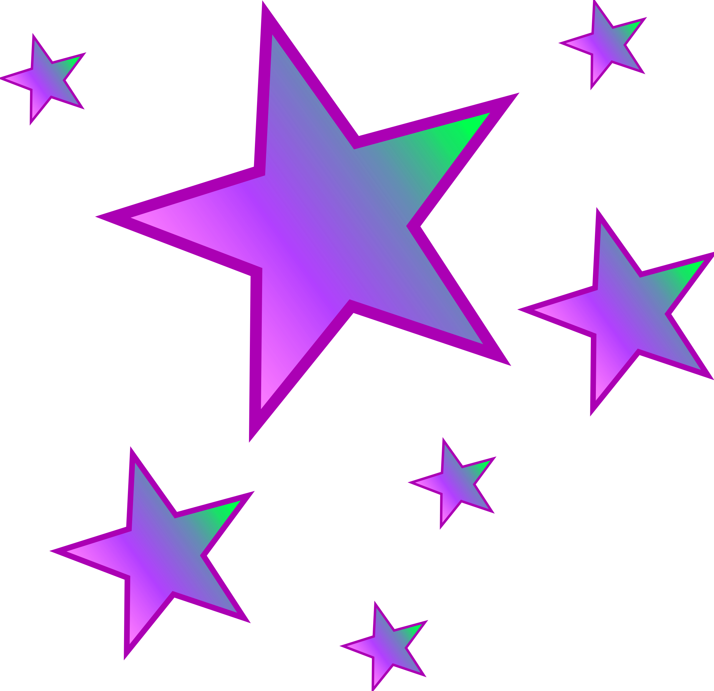 shooting star cluster clip art