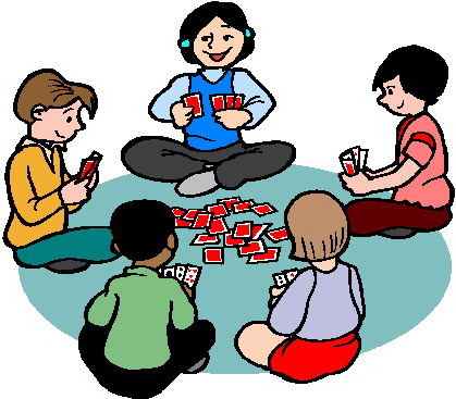 Children playing together clipart