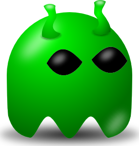 Pcman Game Baddie Alien clip art Free Vector