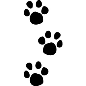 Clipart of dog paw prints