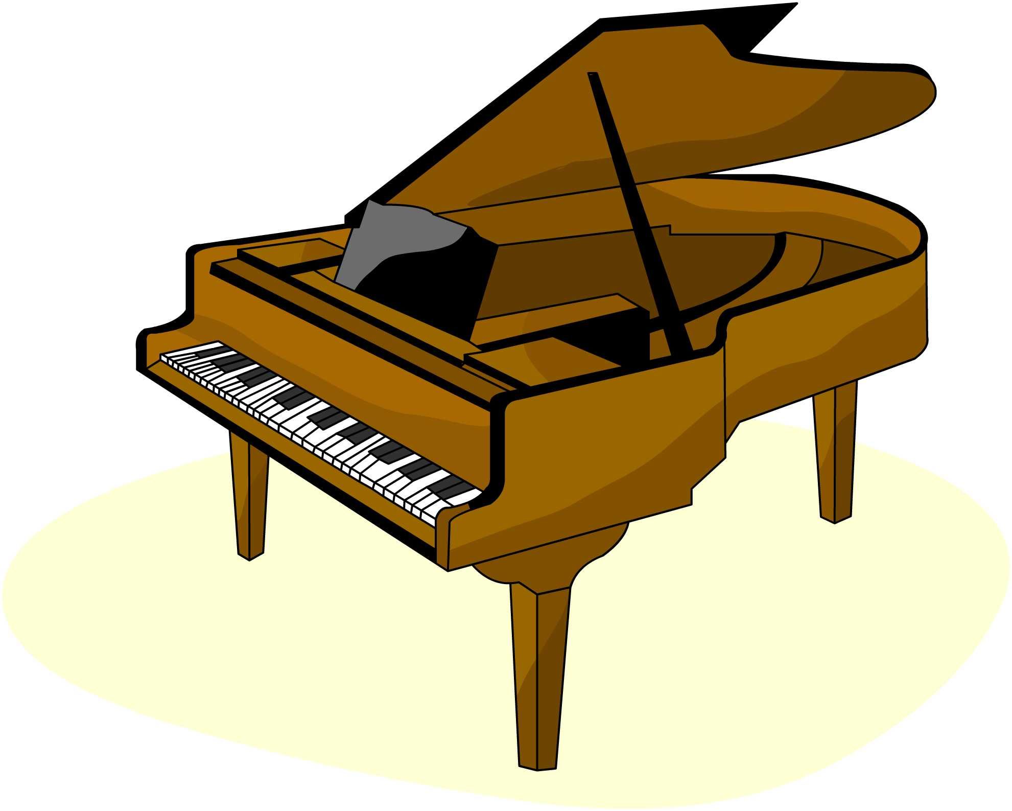 Woman grand piano notes cartoon piano clip art free vector 4 ...