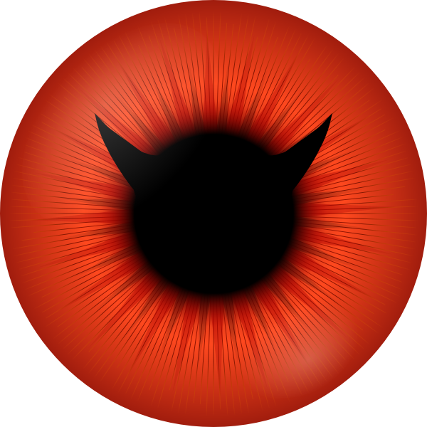 Red Iris With Devil Pupil clip art Free Vector