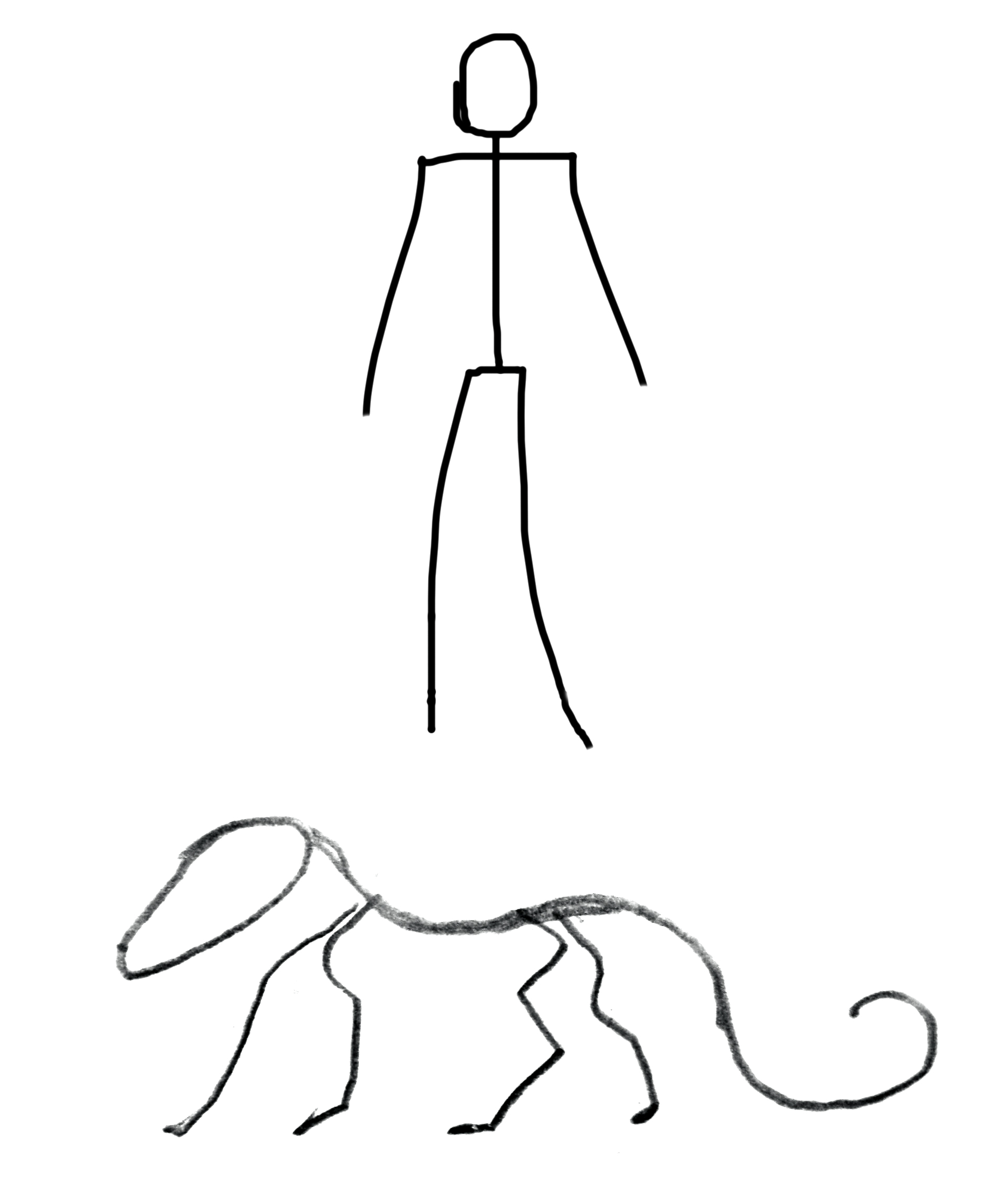 drawing of stick man