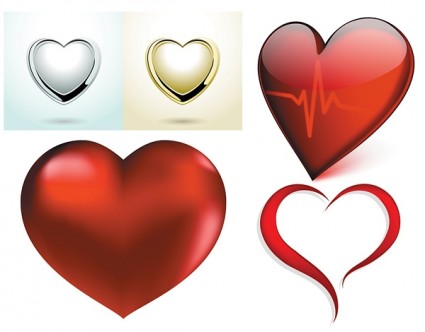 A few red heart vector Free vector in Encapsulated PostScript eps ...