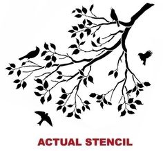 PLANTILLAS | Stencil, Tree Stencil and Bird Stencil