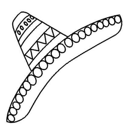 Sombrero Hat Coloring Pages For Kids | Free coloring pages for kids