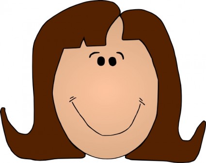 Smiling Lady clip art Free vector in Open office drawing svg ...