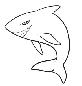 How to Draw a Shark for Kids, Step by Step, Animals For Kids, For ...