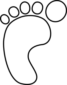 Feet clipart black and white