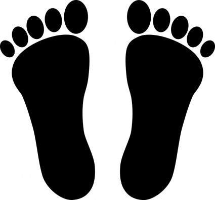 Two footprints black Free vector in Open office drawing svg ( .svg ...