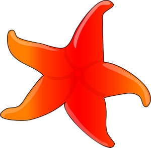 Starfish Clipart Black And White - Free Clipart Images