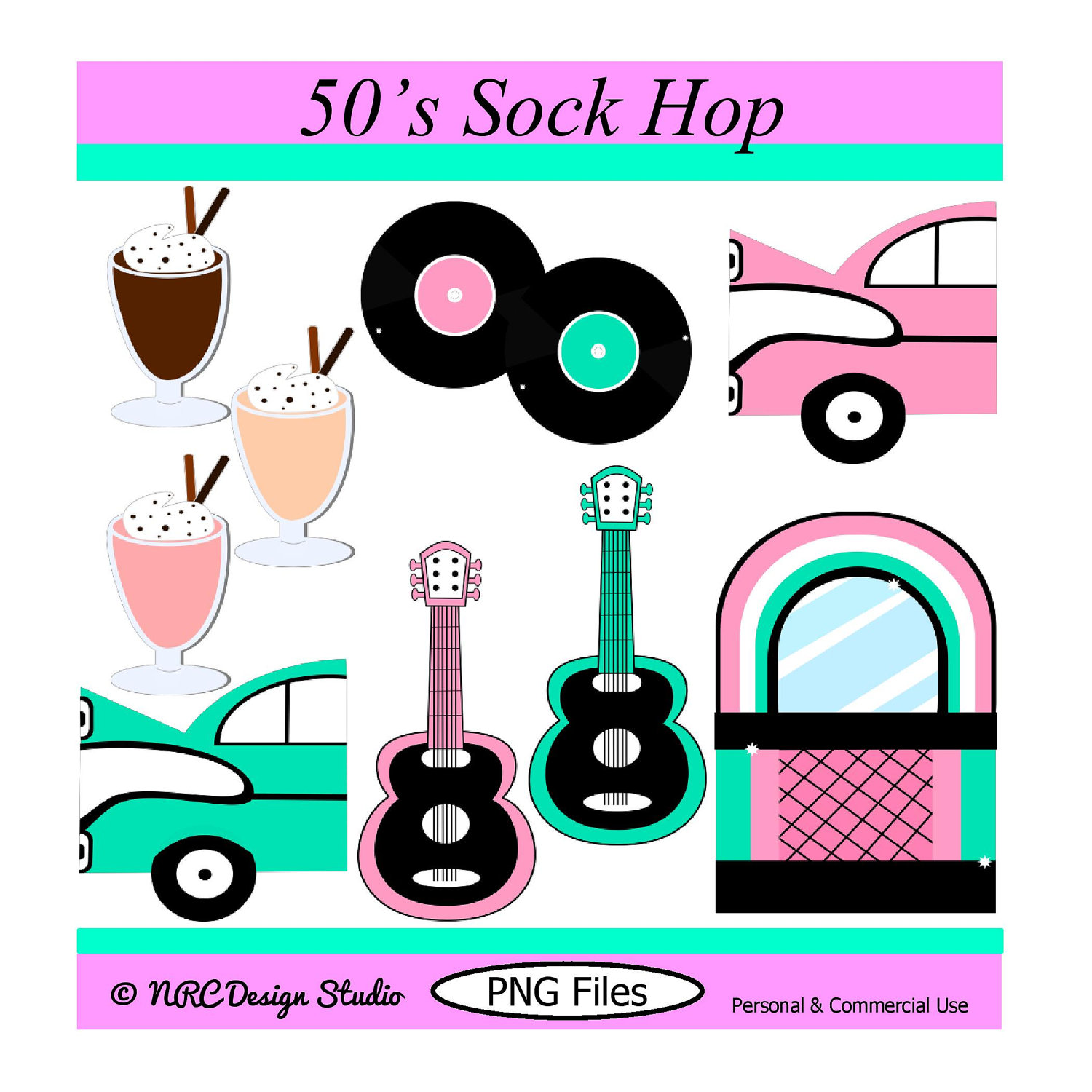 1950 Sock Hop Clipart