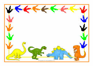 Dinosaur border clip art