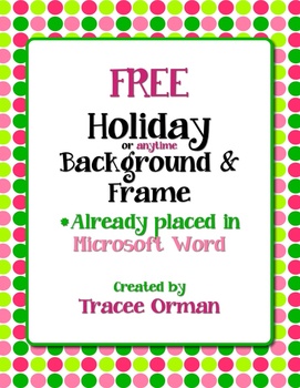 FREE HOLIDAY COLOR POLKA DOTS CLIP ART FRAME IN WORD ...