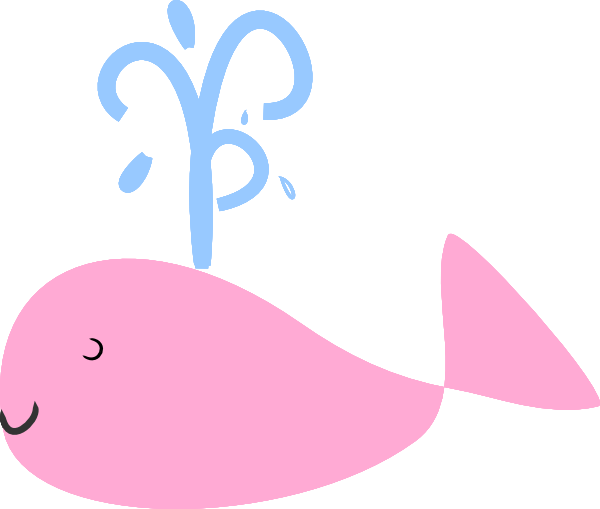 Small Pink Whale Clip Art - vector clip art online ...