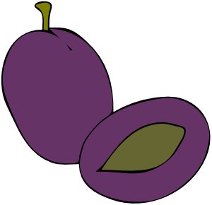 Plum Fruit Food clip art - vector clip art online, royalty free ...