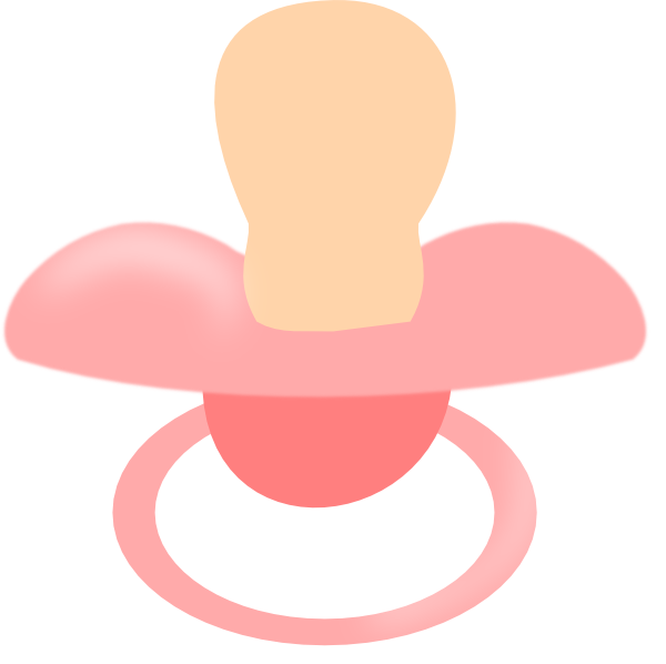 Pink Pacifier Clip Art - vector clip art online ...