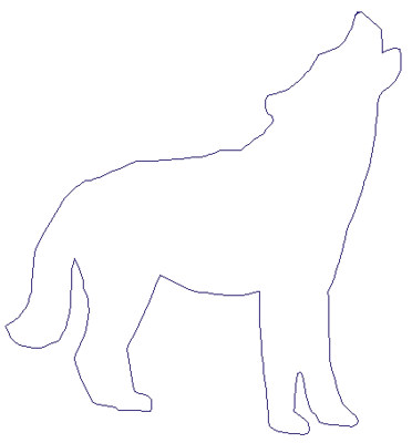 Howling Wolf Outline