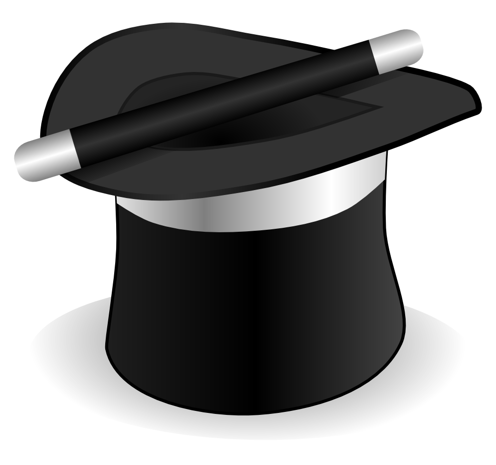 Magic Hat and Wand magic hat SVG