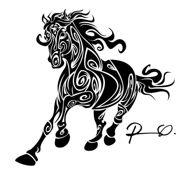 Horse By Roberto Ojeda Picture 2d Illustration Horse Tattoo - Free ...