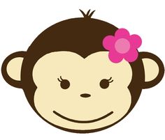 cute monkey girl cartoon