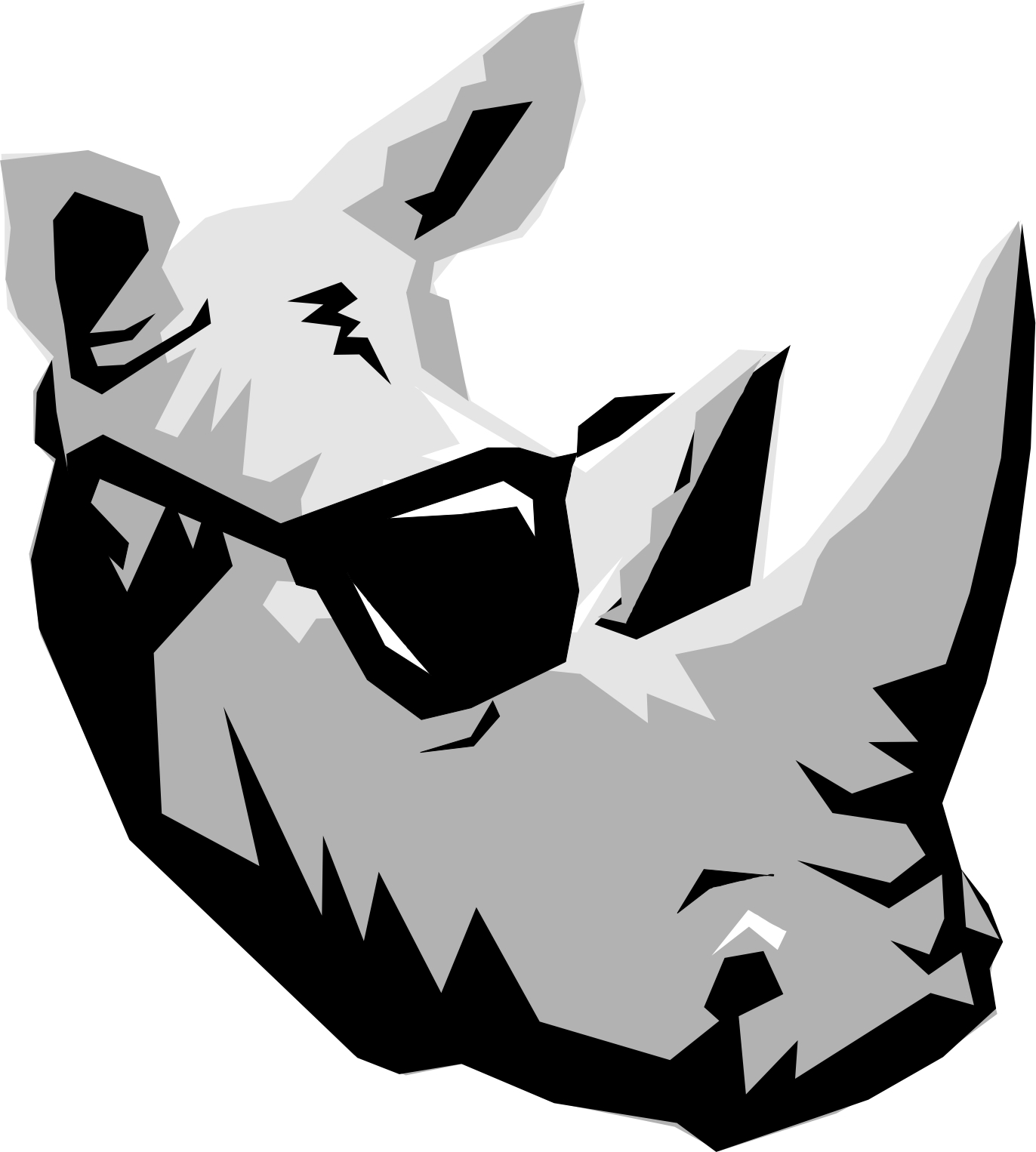 Rhino head clipart