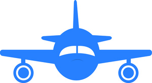 Blue Airplane Clipart