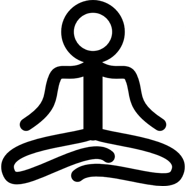 Stick man doing yoga Icons | Free Download