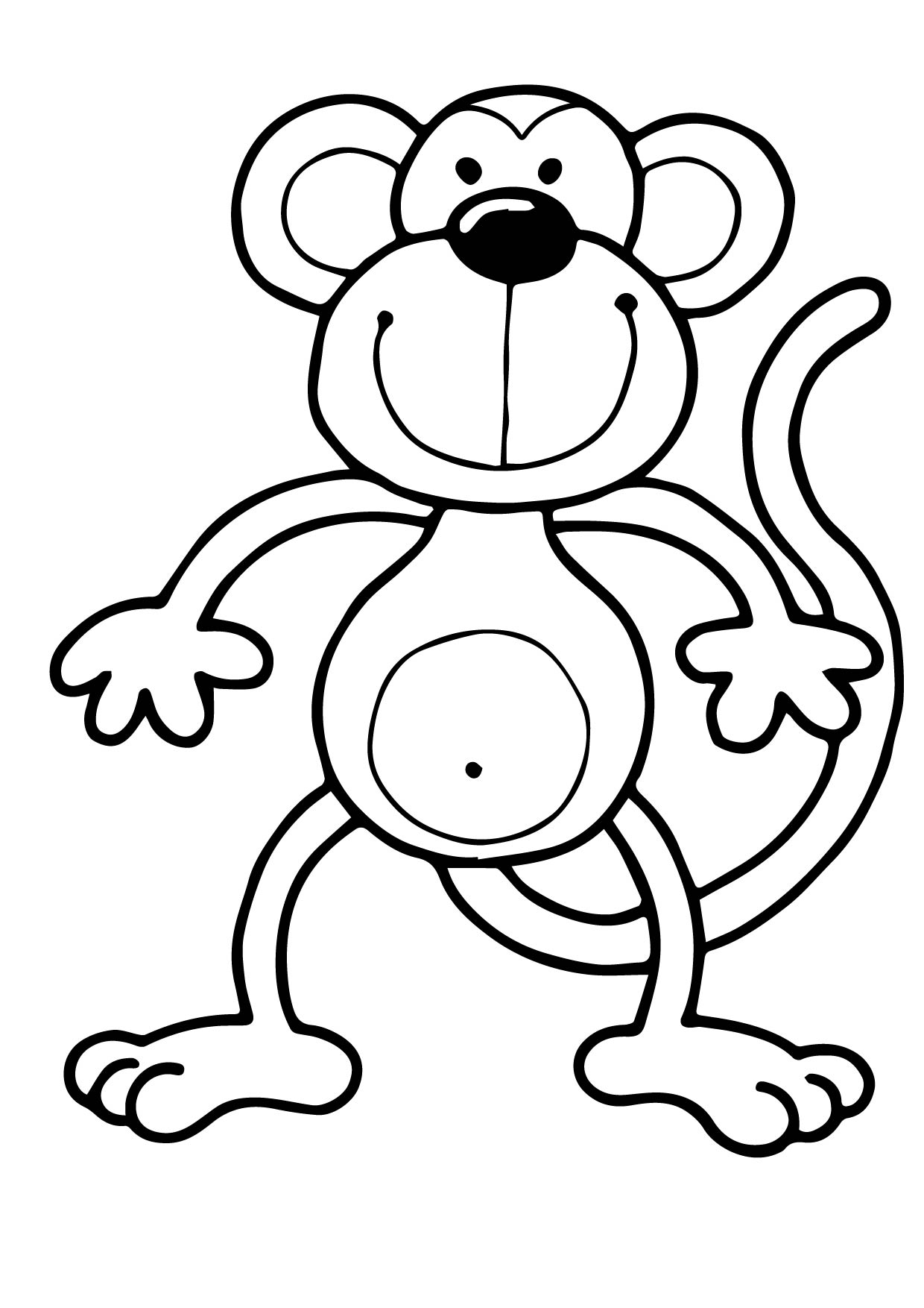 Monkey Coloring Pages | Wecoloringpage