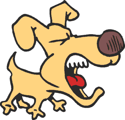 barfing dog clipart