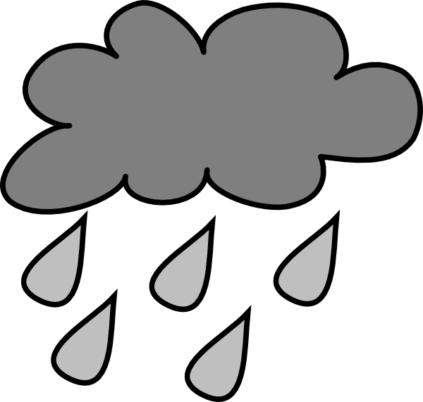 Rain Cloud Clip Art Image Blue Raining Rain Cloud