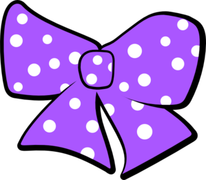 Polka dot bow clipart