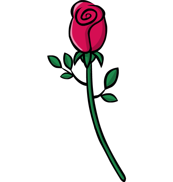 clip art flower decoration symbol love leaves petals budding rose